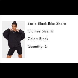 Black biker shorts